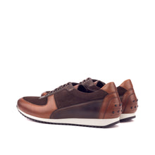 Load image into Gallery viewer, Brown Leather &amp; Suede Trainer Sneakers
