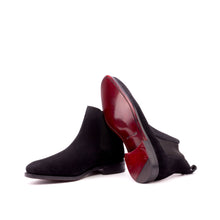 Load image into Gallery viewer, Black Suede Chelsea Boots

