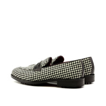 Load image into Gallery viewer, Houndstooth &amp; Black Calf Penny Loafer Golf Shoes
