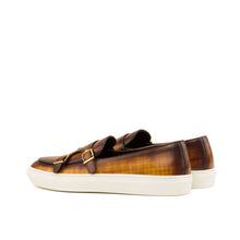 Load image into Gallery viewer, Cognac Papiro Patina Double-Monk Sneakers
