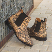 Load image into Gallery viewer, Leopard Fabric Chelsea Boots
