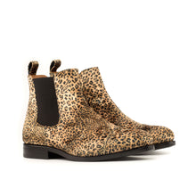 Load image into Gallery viewer, Leopard Fabric Chelsea Boots
