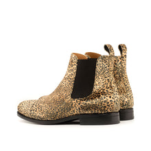 Load image into Gallery viewer, Leopard Fabric Chelsea Boots
