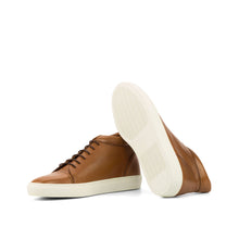 Load image into Gallery viewer, Cognac Calf Leather High-Top Sneakers
