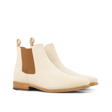 Load image into Gallery viewer, Ivory Cream Suede Chelsea Boots
