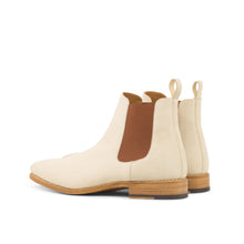 Load image into Gallery viewer, Ivory Cream Suede Chelsea Boots
