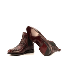 Load image into Gallery viewer, Burgundy Ostrich Chelsea Boots
