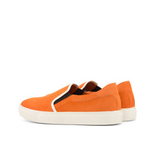 Load image into Gallery viewer, Orange Suede Slip-On Sneakers
