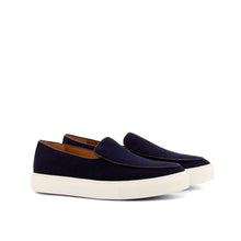 Load image into Gallery viewer, Navy Flannel Belgian Sneakers

