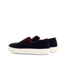 Load image into Gallery viewer, Navy Flannel Belgian Sneakers
