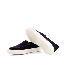 Load image into Gallery viewer, Navy Flannel Belgian Sneakers
