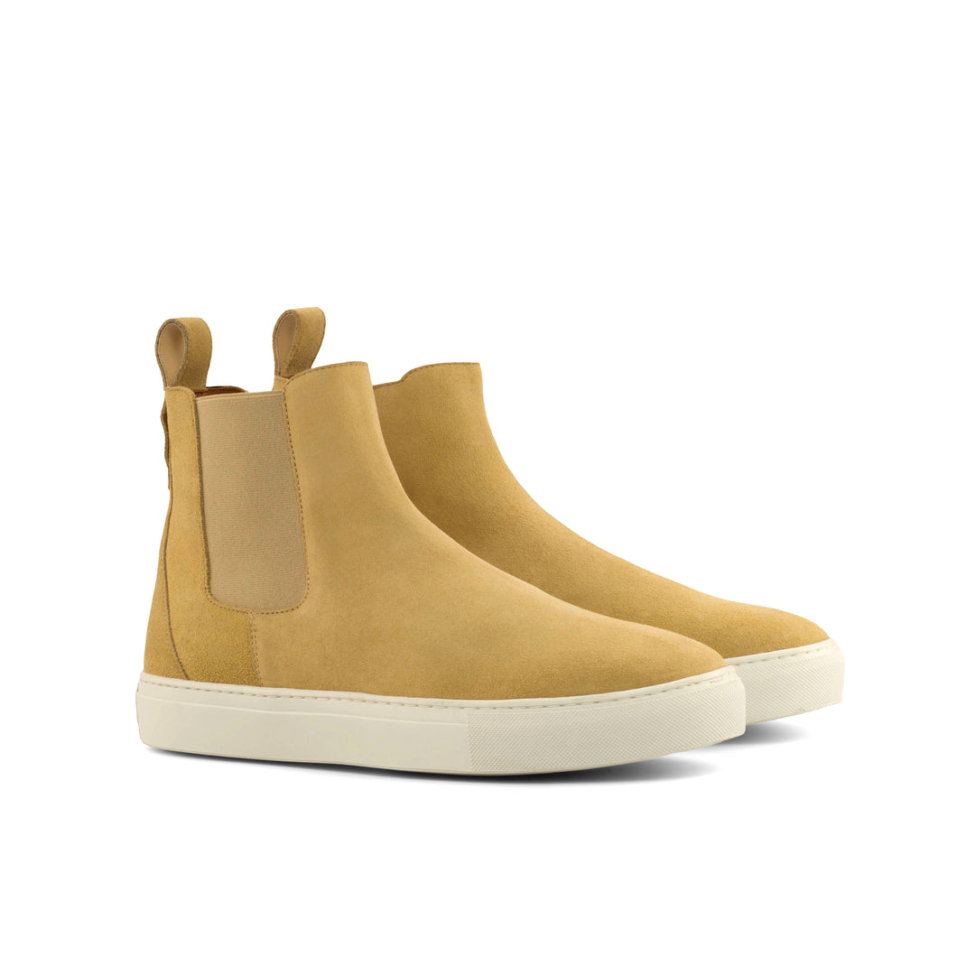 Sand Suede Chelsea Sneaker Boots