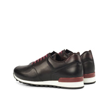 Load image into Gallery viewer, Brown &amp; Burgundy Calf leather Jogger Sneakers
