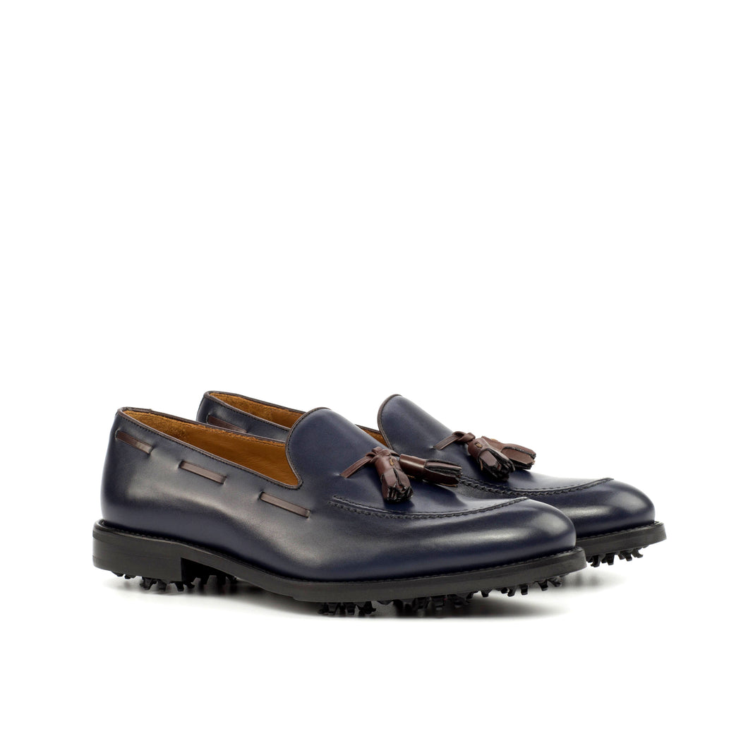 Navy Calf Tassel Loafer Golf Shoes