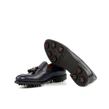Load image into Gallery viewer, Navy Calf Tassel Loafer Golf Shoes
