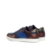 Load image into Gallery viewer, Navy &amp; Brown Patina Low-Top Sneakers
