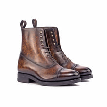 Load image into Gallery viewer, Brown Marbled Patina Balmoral Boot
