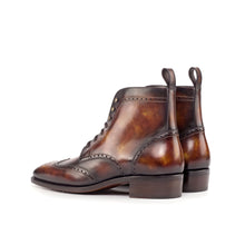 Load image into Gallery viewer, Cuban Heel Fire Museum Patina Brogue Boots
