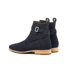 Load image into Gallery viewer, Navy Suede Jodhpur Boots
