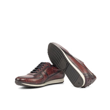 Load image into Gallery viewer, Burgundy Patina Leather Trainer Sneakers
