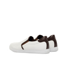 Load image into Gallery viewer, White Nappa Slip-On Sneakers
