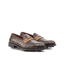 Load image into Gallery viewer, Medium &amp; Dark Brown Loafer Golf Shoes
