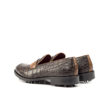 Load image into Gallery viewer, Medium &amp; Dark Brown Loafer Golf Shoes
