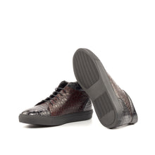 Load image into Gallery viewer, Burgundy &amp; Black Alligator High-Top Sneakers
