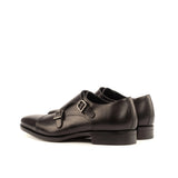 Black Calf Leather Double Monk - Double Monk 