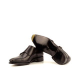Black Calf Leather Double Monk - Double Monk 