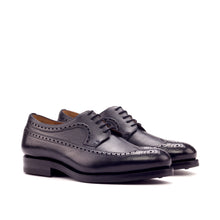 Load image into Gallery viewer, Black Full Grain Leather Longwing Blucher - Longwing Blucher 
