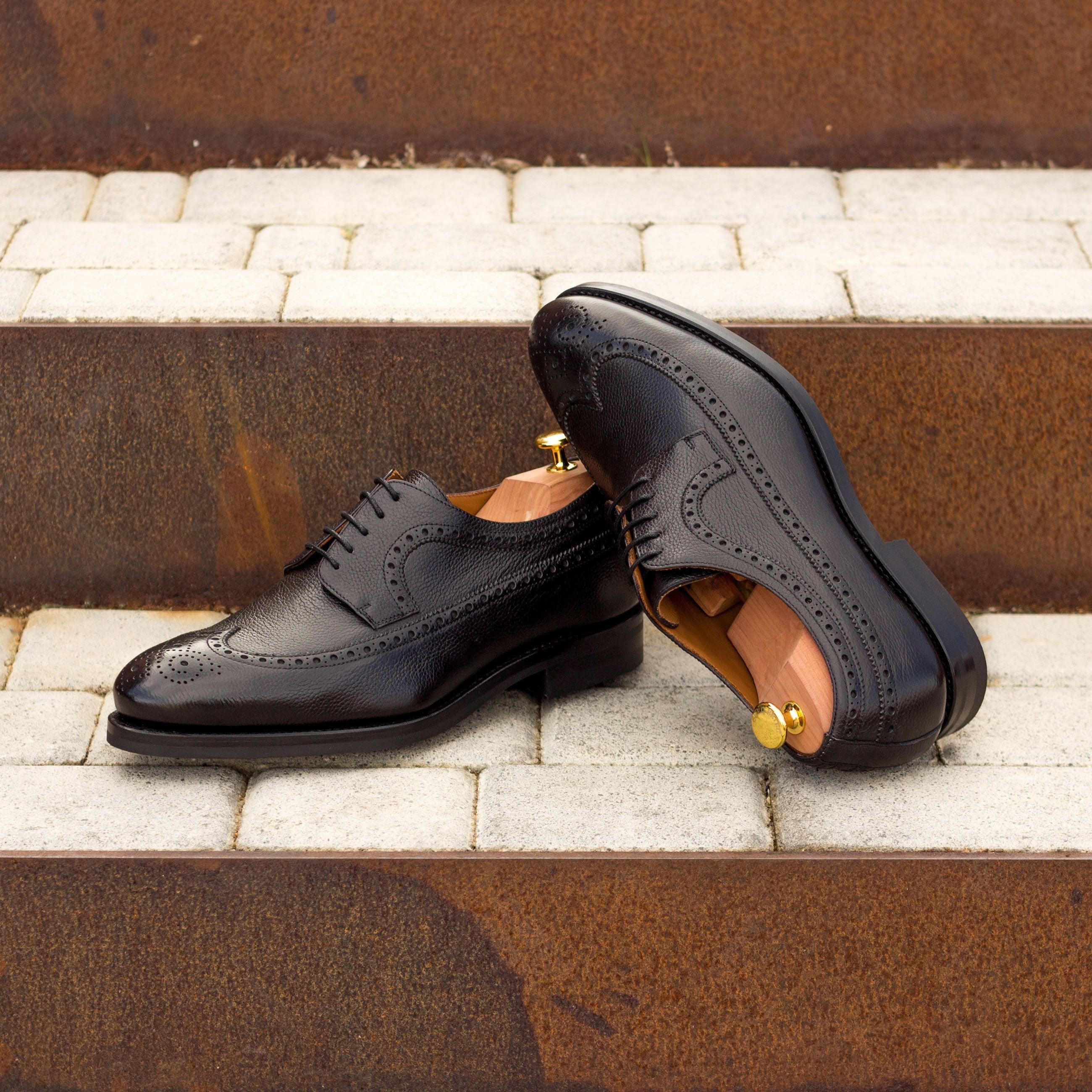 Black Full Grain Leather Longwing Blucher - Longwing Blucher 