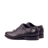 Black Leather Saddle Shoes - Saddle 