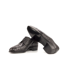 Load image into Gallery viewer, Black Ostrich Derby Shoes - Derby 
