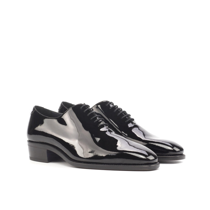 Black Patent Leather Wholecut Shoes - Whole Cut 