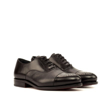 Load image into Gallery viewer, Black Punched Toe Oxford Shoes - Oxford 
