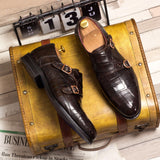 Brown Alligator Double Monk - Double Monk 