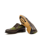 Brown Leather & Khaki Suede Longwing Blucher - Longwing Blucher 