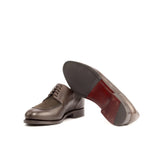Brown Leather & Suede Split-Toe Derby Shoes - Derby 