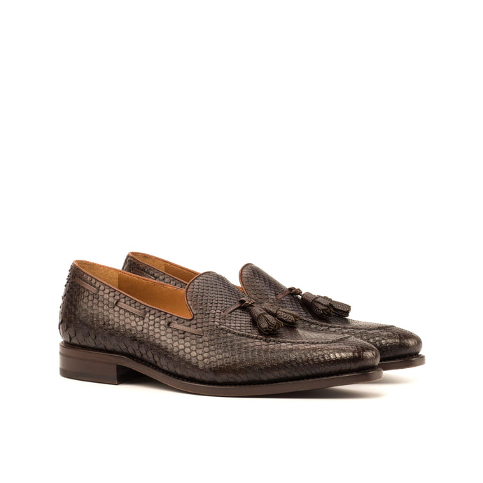 Brown Python Tassel Loafer - Loafers 