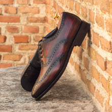 Load image into Gallery viewer, Burgundy Patina Leather Brogues - Full Brogue 
