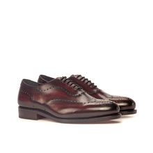 Load image into Gallery viewer, Burgundy Patina Leather Wholecut Shoes - Whole Cut 
