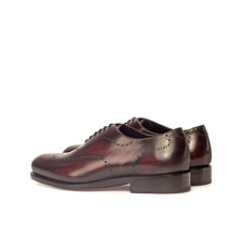 Load image into Gallery viewer, Burgundy Patina Leather Wholecut Shoes - Whole Cut 
