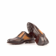 Load image into Gallery viewer, Burnished Brown Leather Saddle Shoes - Saddle 

