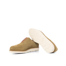 Load image into Gallery viewer, Casual Beige Suede Brogues - Full Brogue 

