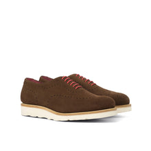 Load image into Gallery viewer, Casual Brown Suede Wholecut Shoes - Whole Cut 
