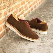 Load image into Gallery viewer, Casual Brown Suede Wholecut Shoes - Whole Cut 
