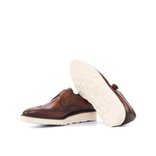 Load image into Gallery viewer, Casual Burnished Brown Single Monk Shoes - Single Monk 
