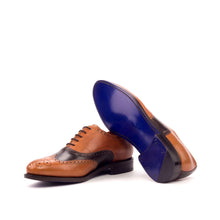 Load image into Gallery viewer, Cognac &amp; Dark Brown Painted Calf Brogue - Full Brogue 
