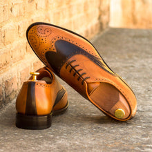 Load image into Gallery viewer, Cognac &amp; Dark Brown Painted Calf Brogue - Full Brogue 
